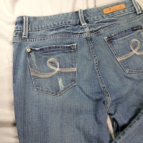 Seven7 Premium Bootcut Jeans Med Wash Classic Stretch Ctton Blnd Womens size: 10 - Picture 5 of 8